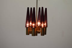 Rare Purple Chandelier by Hans-Agne Jakobsson AB Markaryd, Sweden