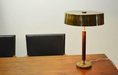 Large Swedish Brass Table Lamp from the 1940s