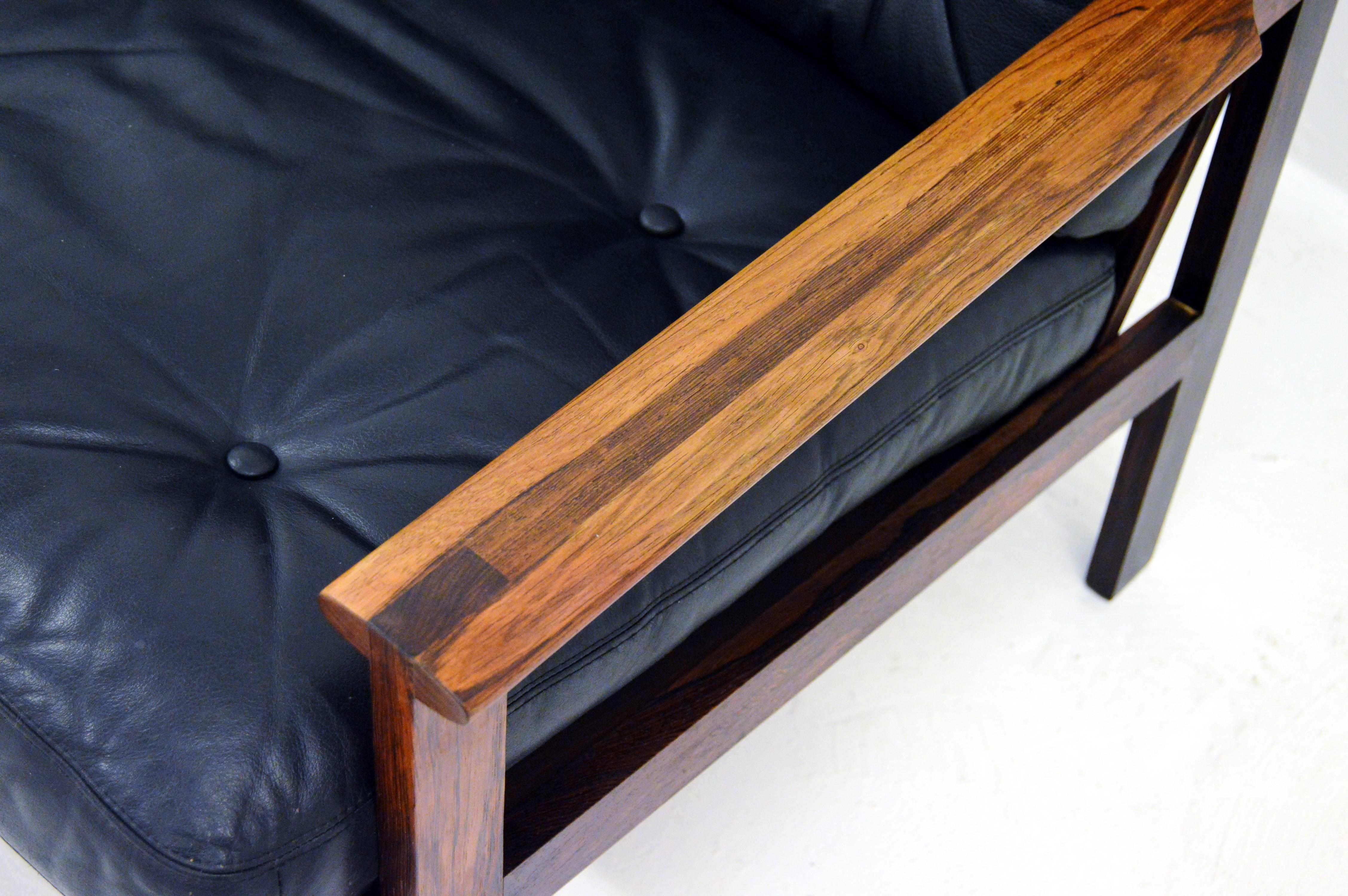 Two-Seat Sofa by Illum Wikkelsø Capella for Niels Eilersen in Rosewood 3