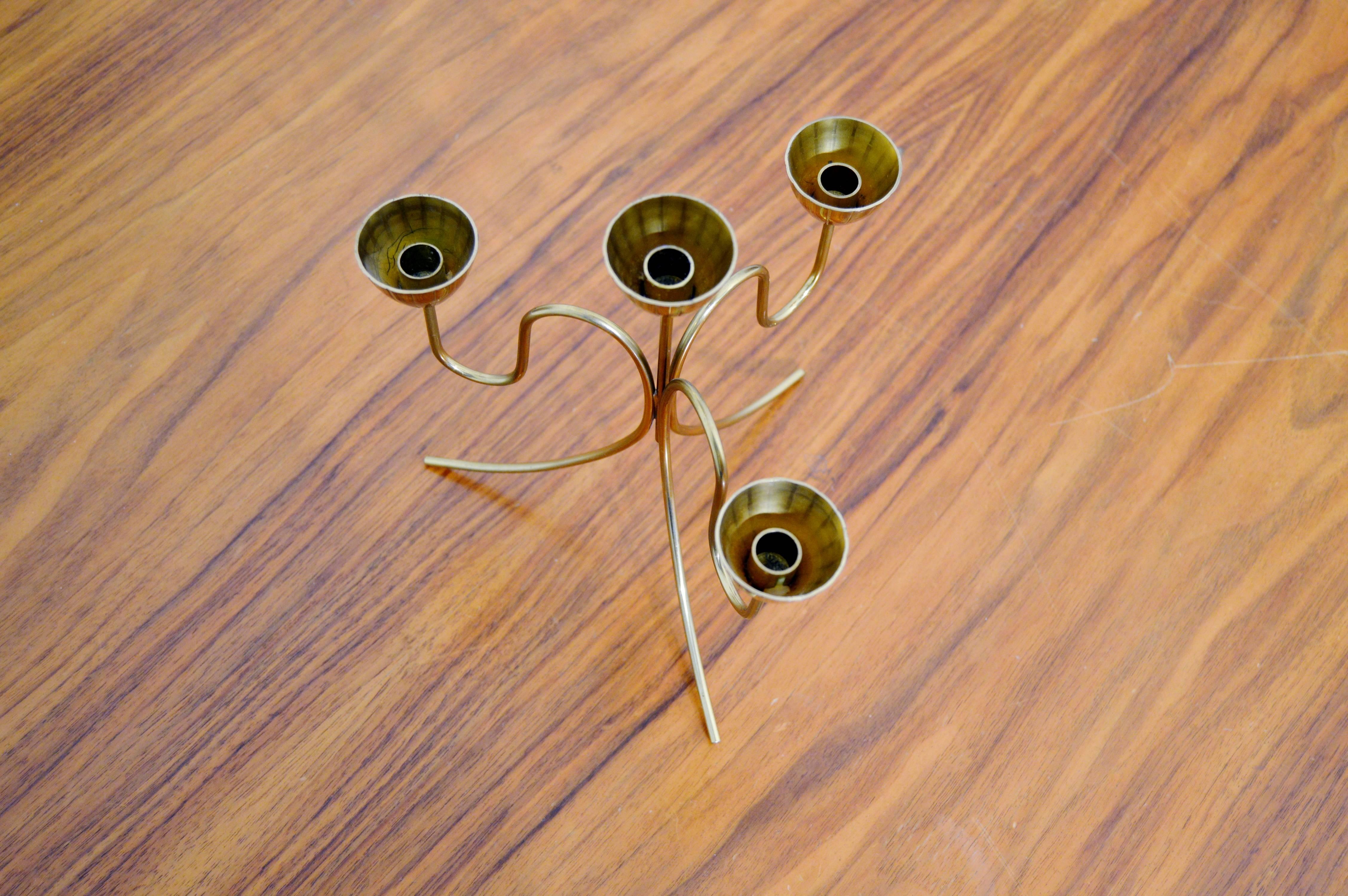Mid-Century Modern Candelabra by Gunnar Ander for Ystad Metall For Sale