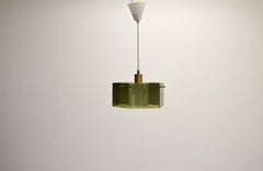 Orrefors Carl Fagerlund Ceiling Light with Handblown Green Glass