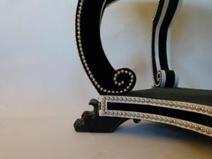 Hadrian Octagonal Table in Studded Velvet