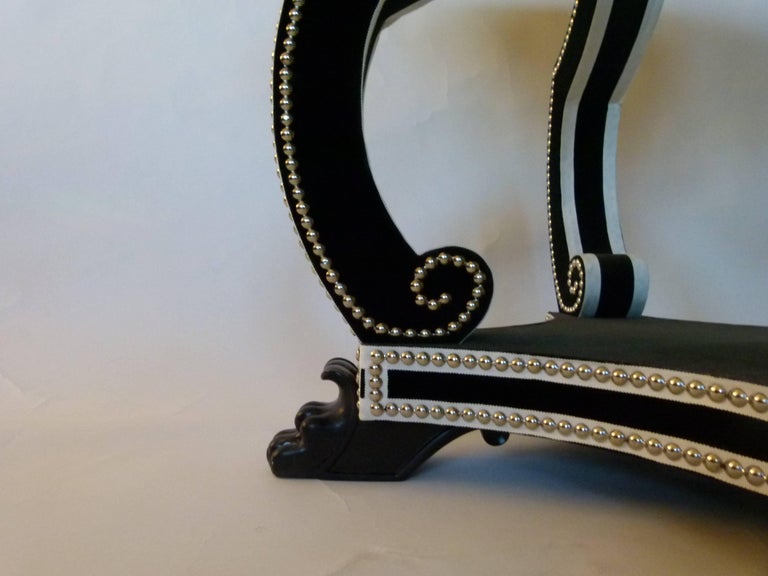 Hadrian Octagonal Table in Studded Velvet For Sale at 1stDibs