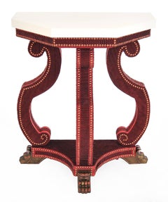 Antonius Demilune Octagonal Table with Limestone Top