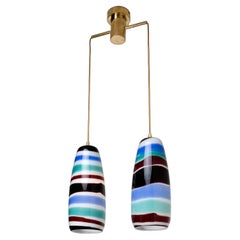 Double ceiling light by Massimo Vignelli - Venini Murano