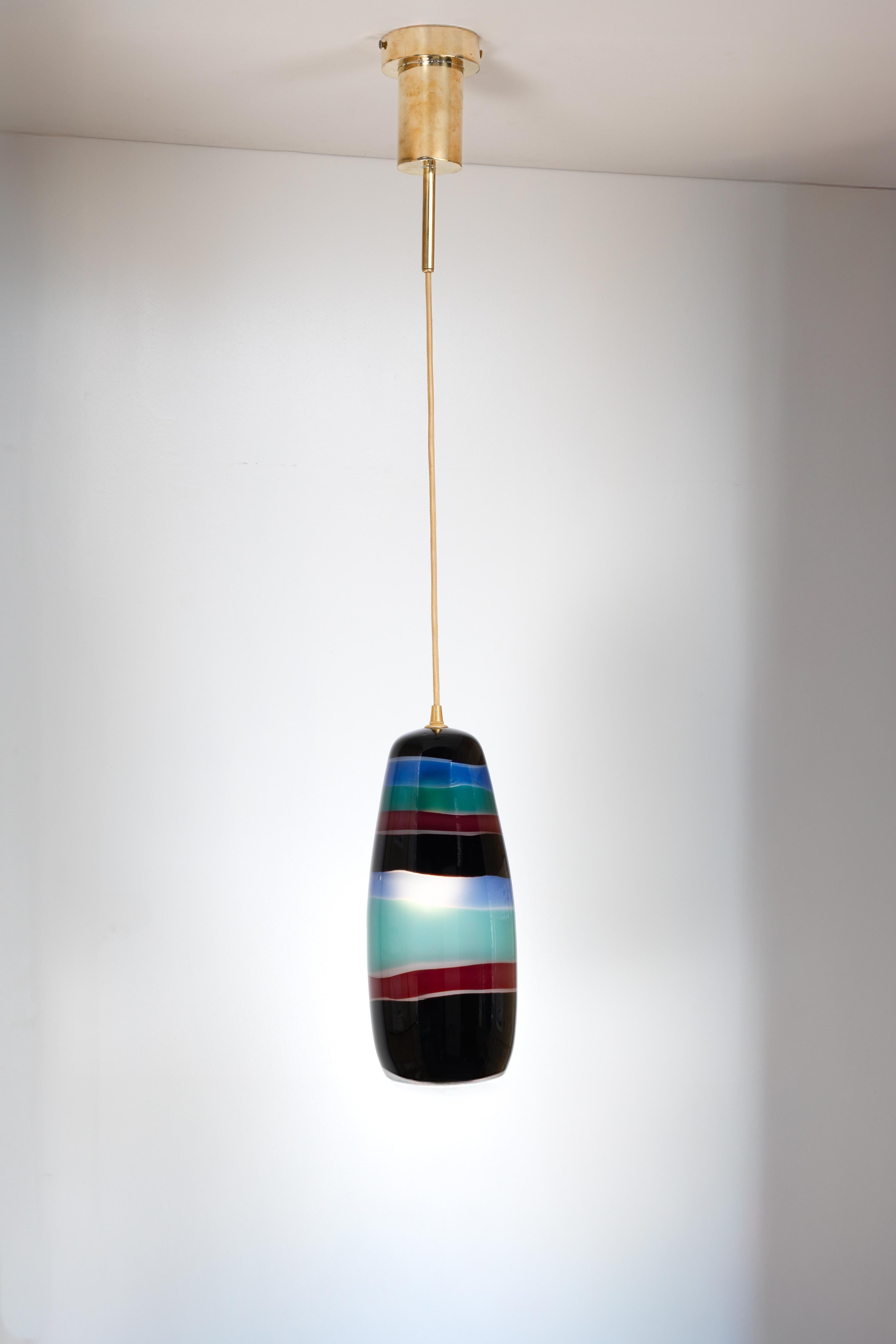 Italian Single ceiling light by Massimo Vignelli - Venini Murano For Sale