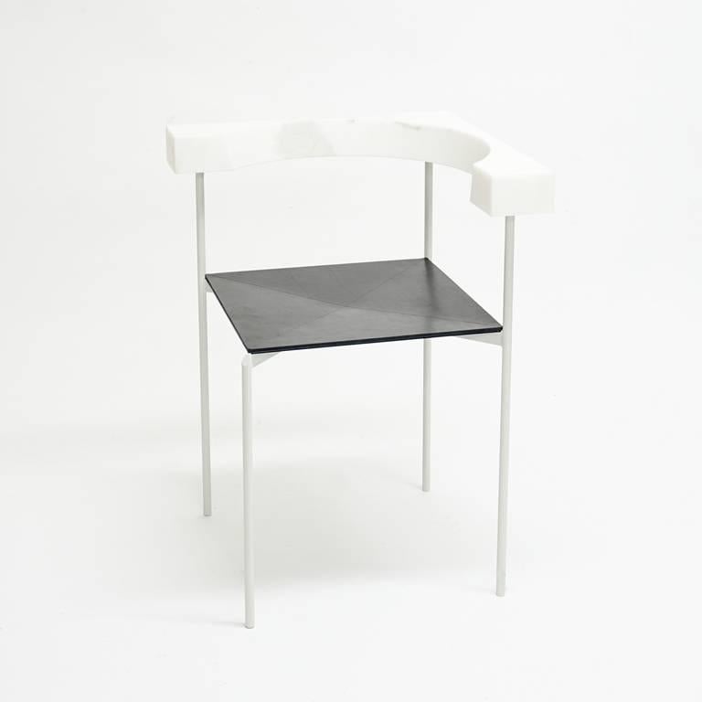 The newly developed corner chair by architecture firm OFFICE Kersten Geers David Van Severen (winners of the Silver Lion, Venice Biennial 2010) was inspired by the architects’ Villa Der Bau in Linkebeek, organised with a basic geometry of squares