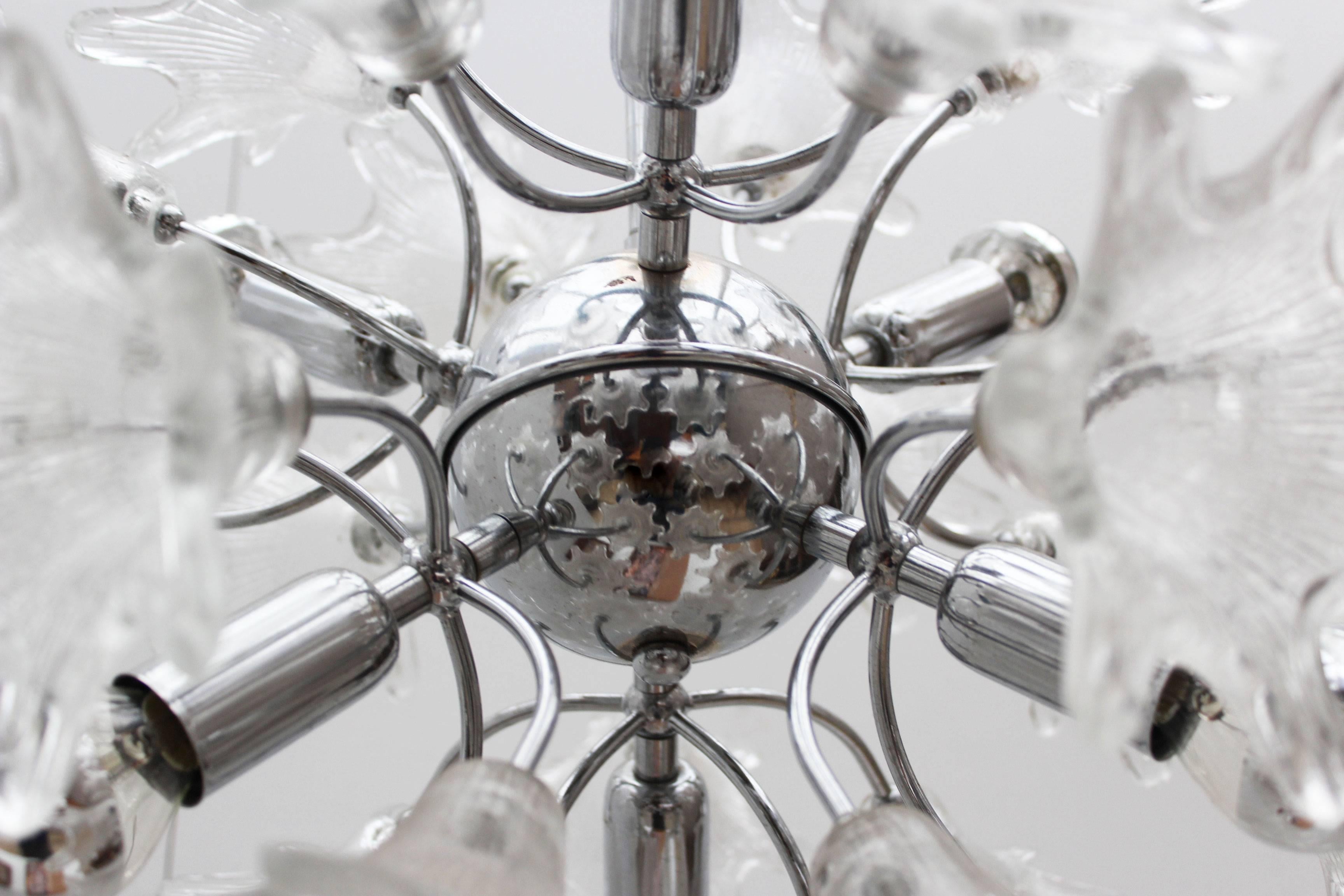 Midcentury Italian Murano Glass Sputnik Chandelier by Paolo Venini for VeArt In Good Condition For Sale In Ijzendijke, NL