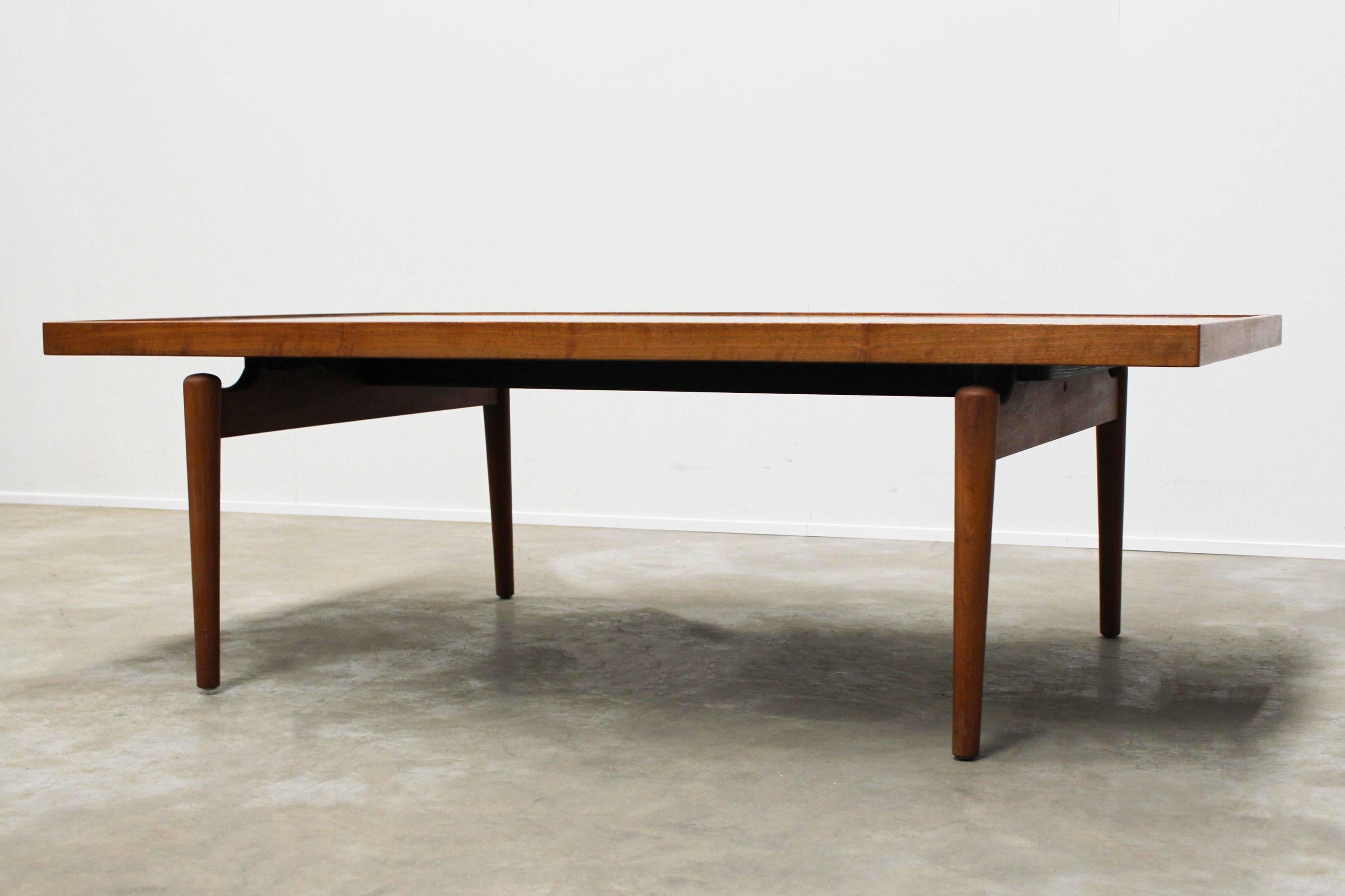 Midcentury Large Sculpted Metal and Teak Coffee Table by Heinz Lilienthal, 1970 For Sale 2