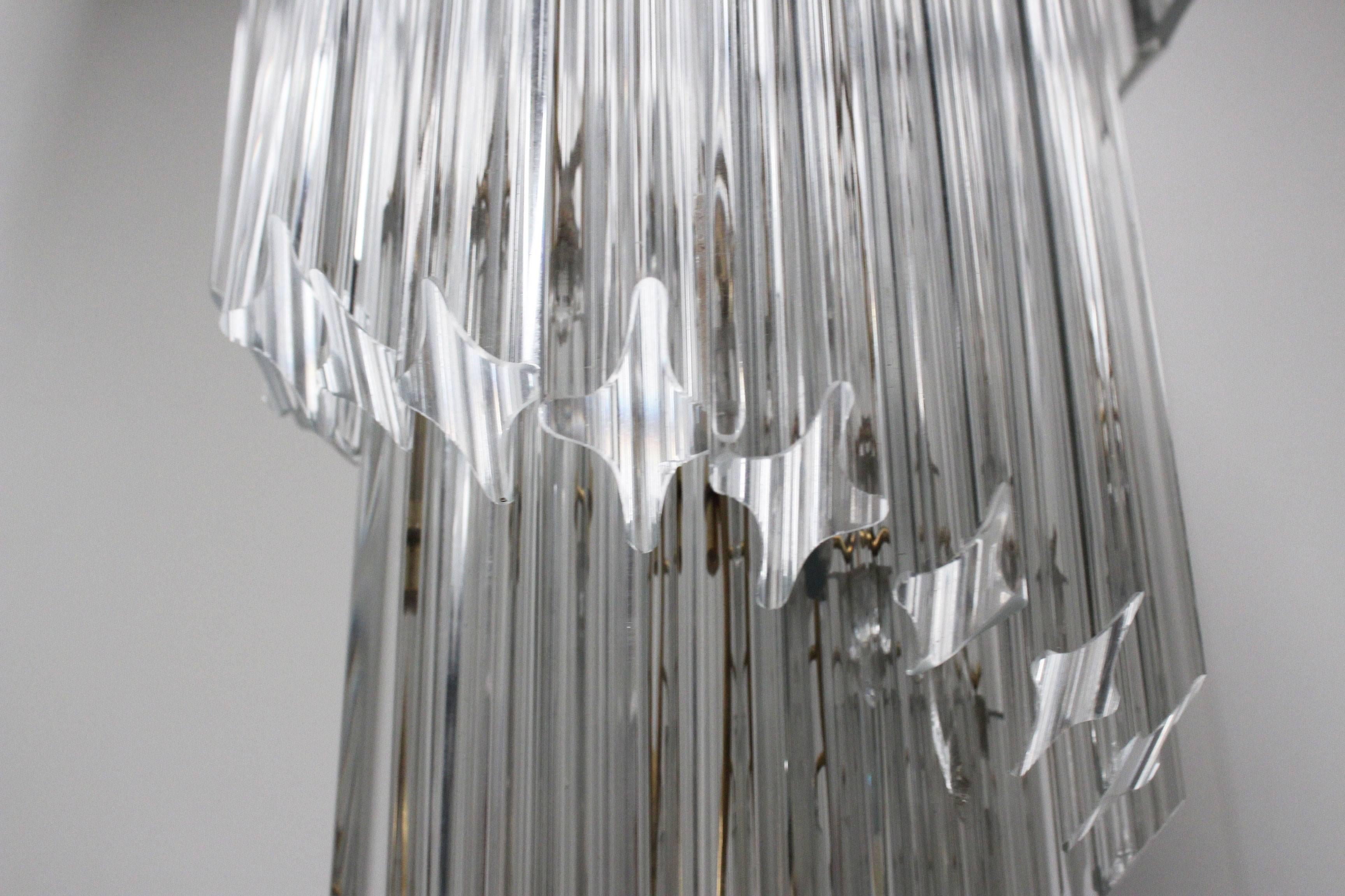 Large Mid-Century Italian Crystal Prism Spiral Chandelier by Paolo Venini, 1960 In Good Condition In Ijzendijke, NL