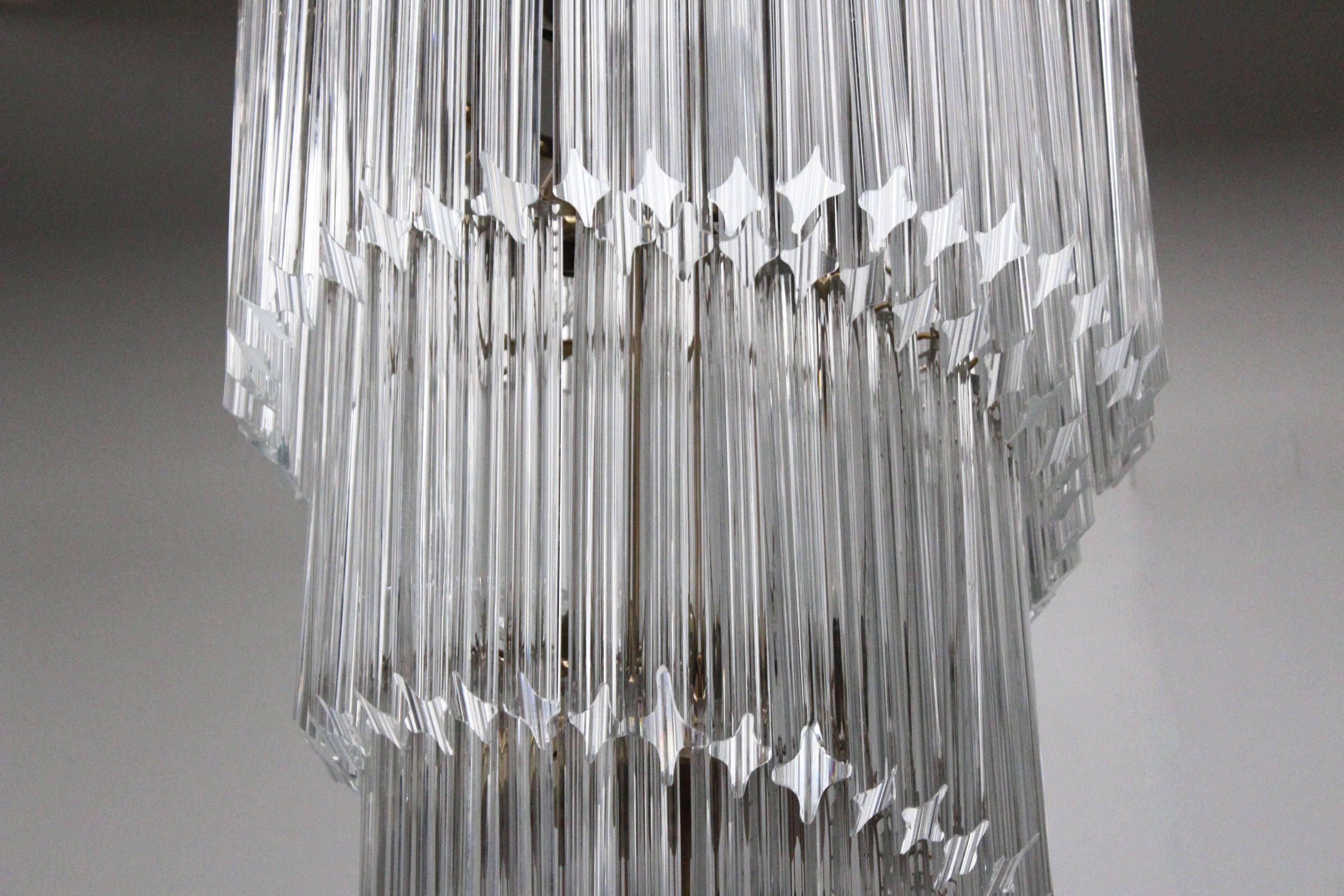 prism framed mercury glass chandelier