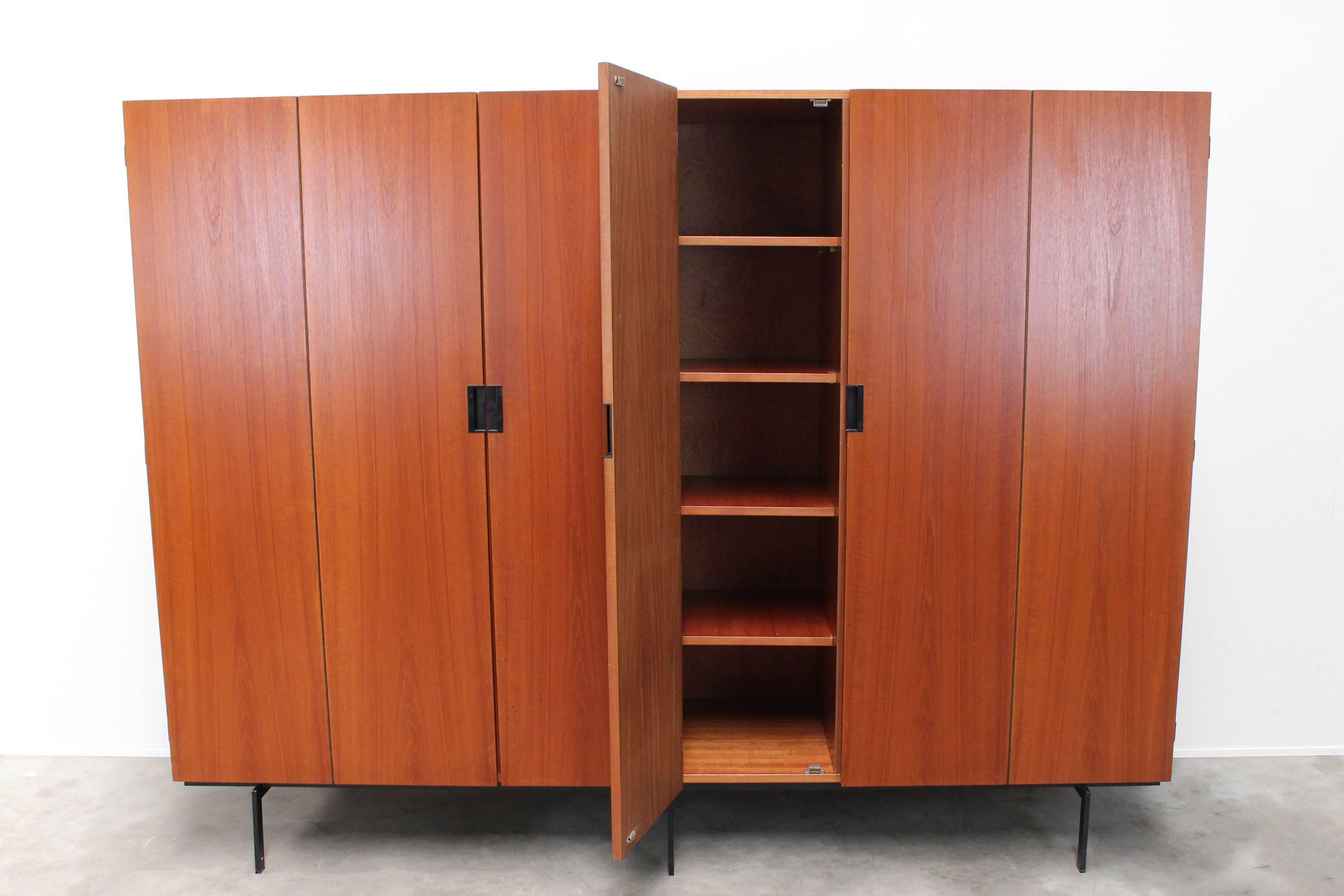 KU16 Japanese Series Wardrobe or Cabinet by Cees Braakman for Pastoe Teak Black 1