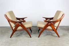 Set di due sedie da salotto in teak ''De Knoop'' di De Ster Gelderland, 1960