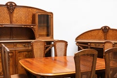 Louis Majorelle “Chicorée” Complete Art Nouveau Dining Room Set, France, 1900
