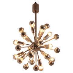 Italian Chrome Sputnik Chandelier Attributed to Goffredo Reggiani 12 Lights 1970