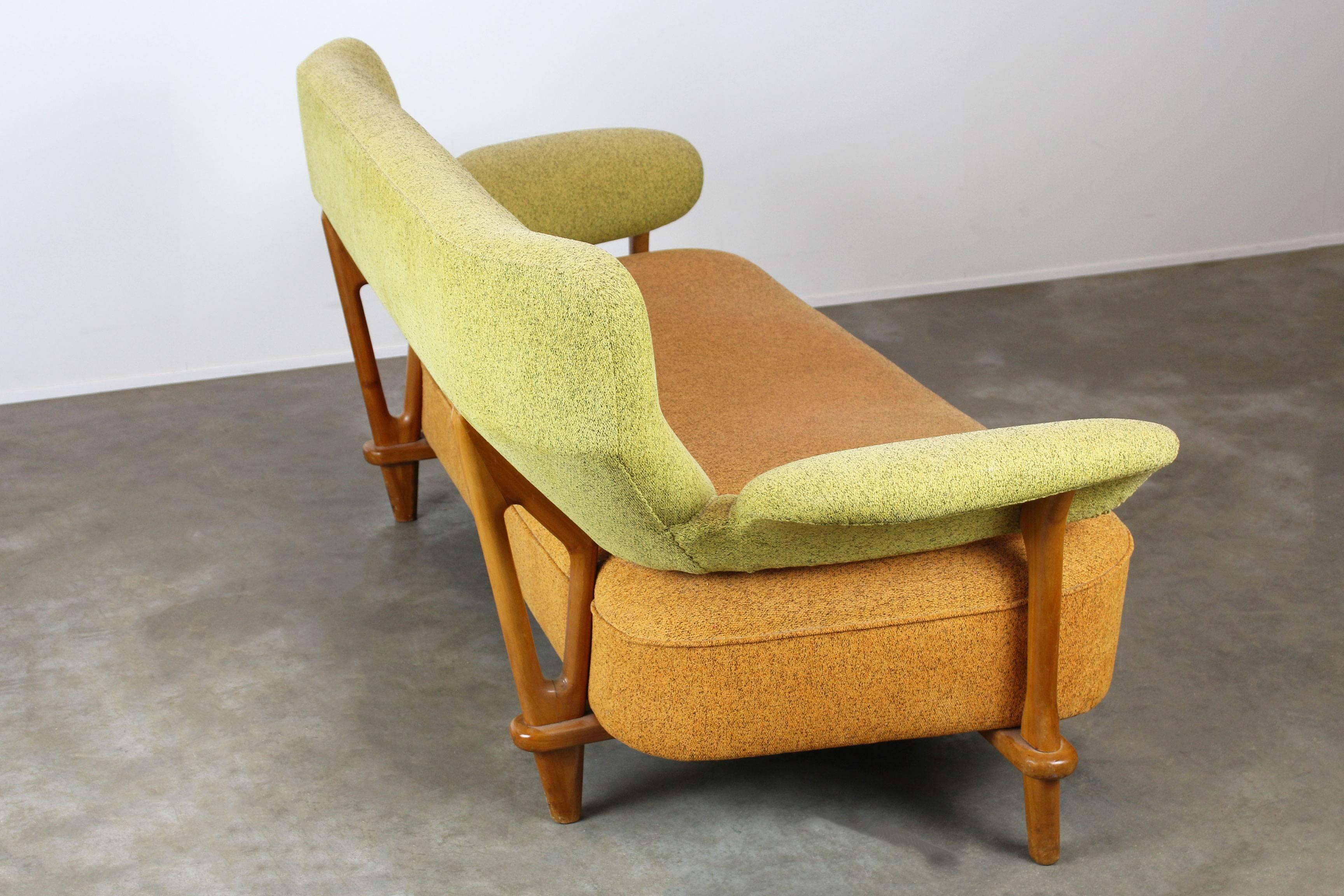 Mid-20th Century Rare Living Room Set / Sofa and Lounge Chair F109, Theo Ruth for Artifort, 1950