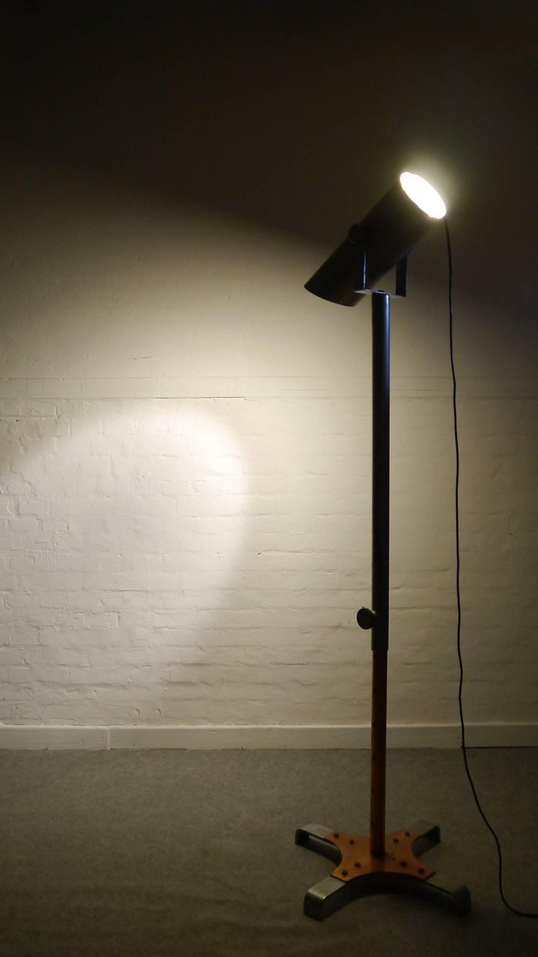 vintage industrial floor lamp 1950's french vintage industrial metal floor lamp in copper and grey 1980s for sale vintage industrial floor lamp 1950's french vintage industrial metal floor lamp in copper and grey 1980s for sale