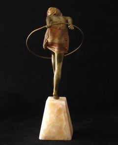 Art Deco Bronze Figure of a Hoop Dancer by Demetre Chiparus