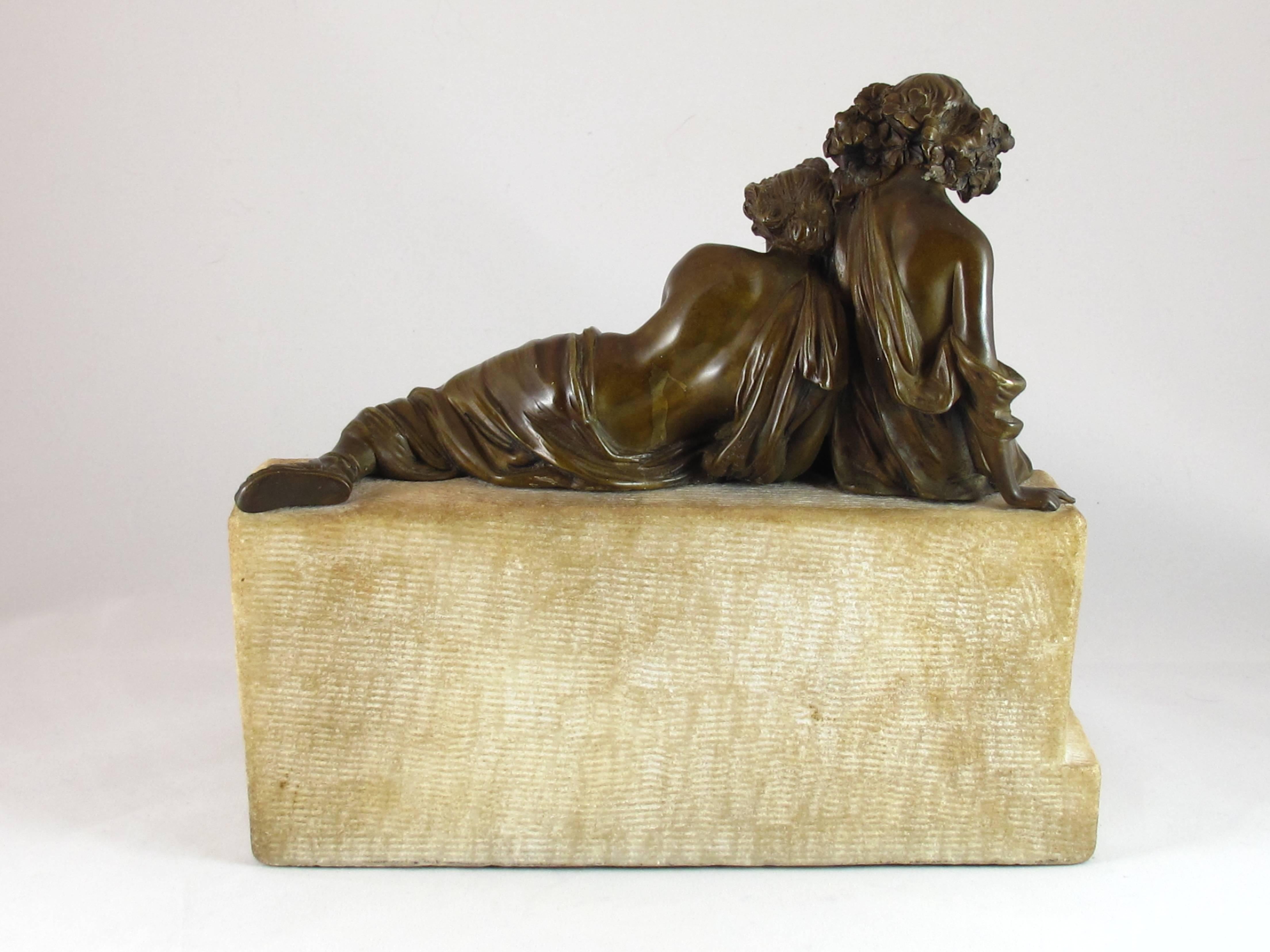 Art Nouveau Bronze the Lovers by Carl Kauba For Sale 4