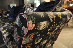 Vivetta Collaboration Sofa with Scalamandre Throw Pillows