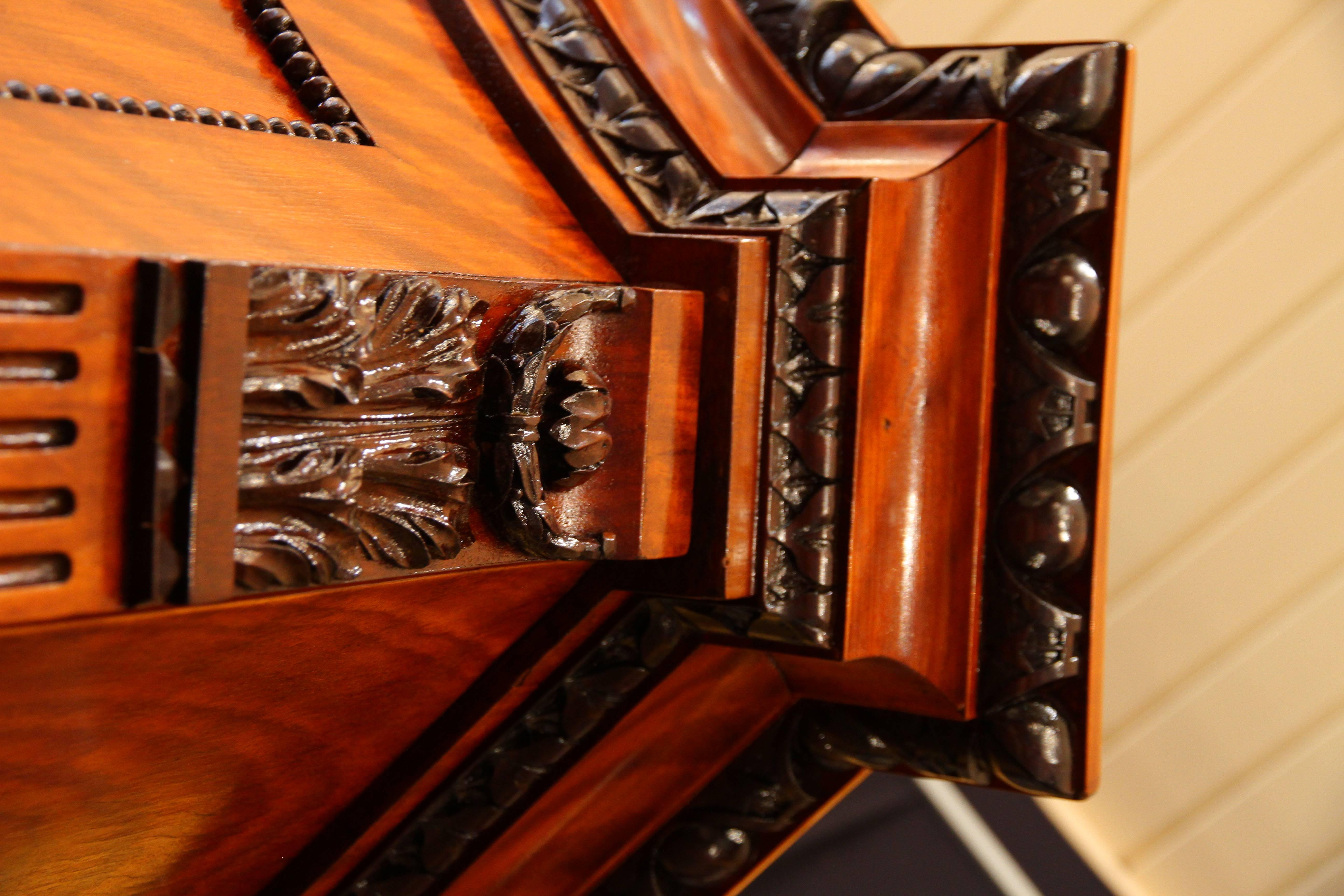 Bronze Dutch Dresser in Waved Wood, circa 1810 For Sale