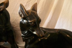 Pair of Bronze Dogs, 1960s-1970s