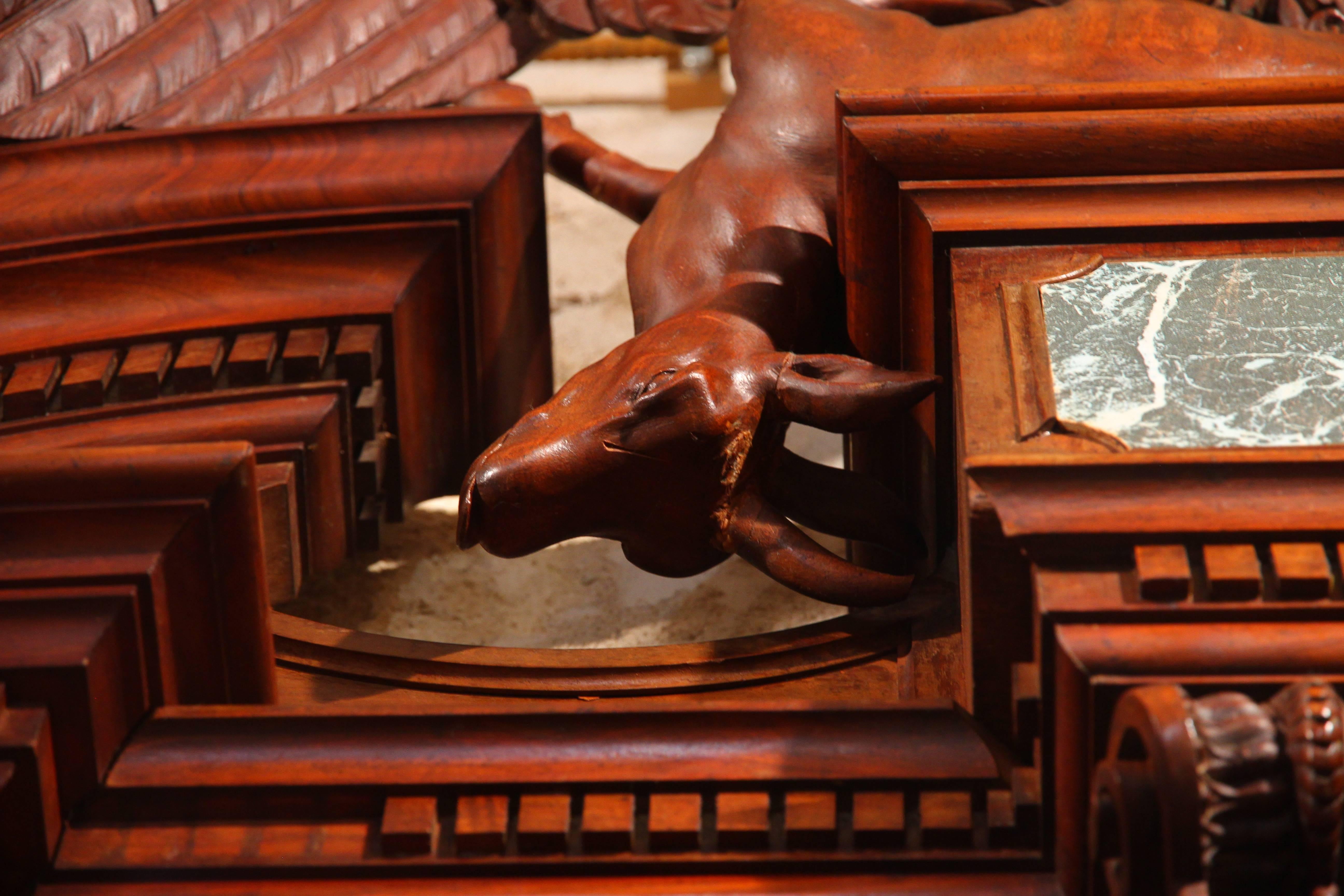 Huge Cynegetic or Hunting Dresser in Solid Walnut and Walnut Plywood on Solid For Sale 3