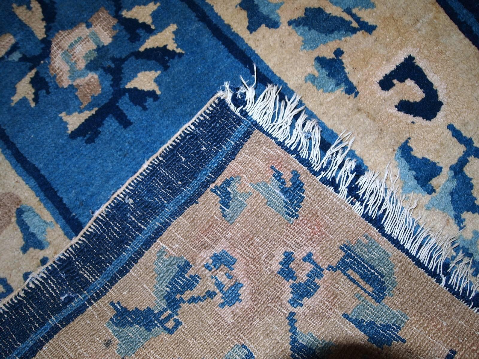 Handgefertigter antiker chinesischer Peking-Teppich, 1900er Jahre 1C43 (Wolle) im Angebot