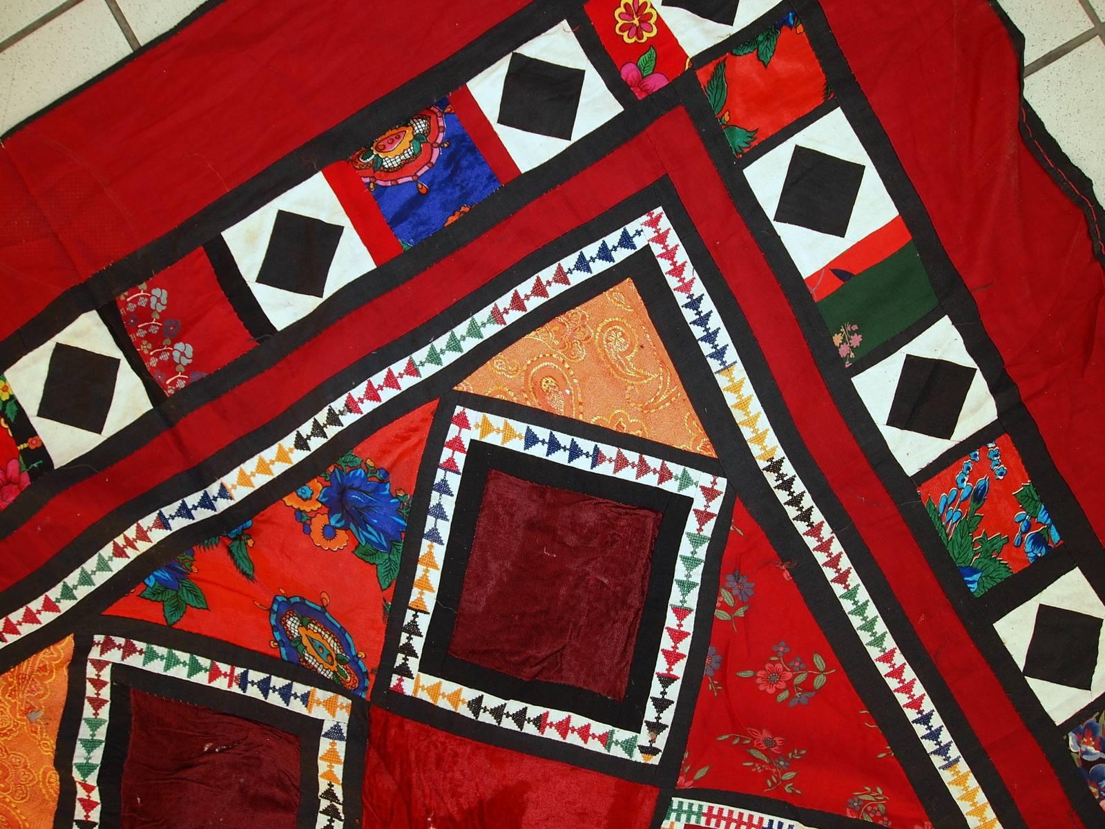 Hand-Woven Handmade Vintage Uzbek Suzani Patchwork, 1960s, 1C46