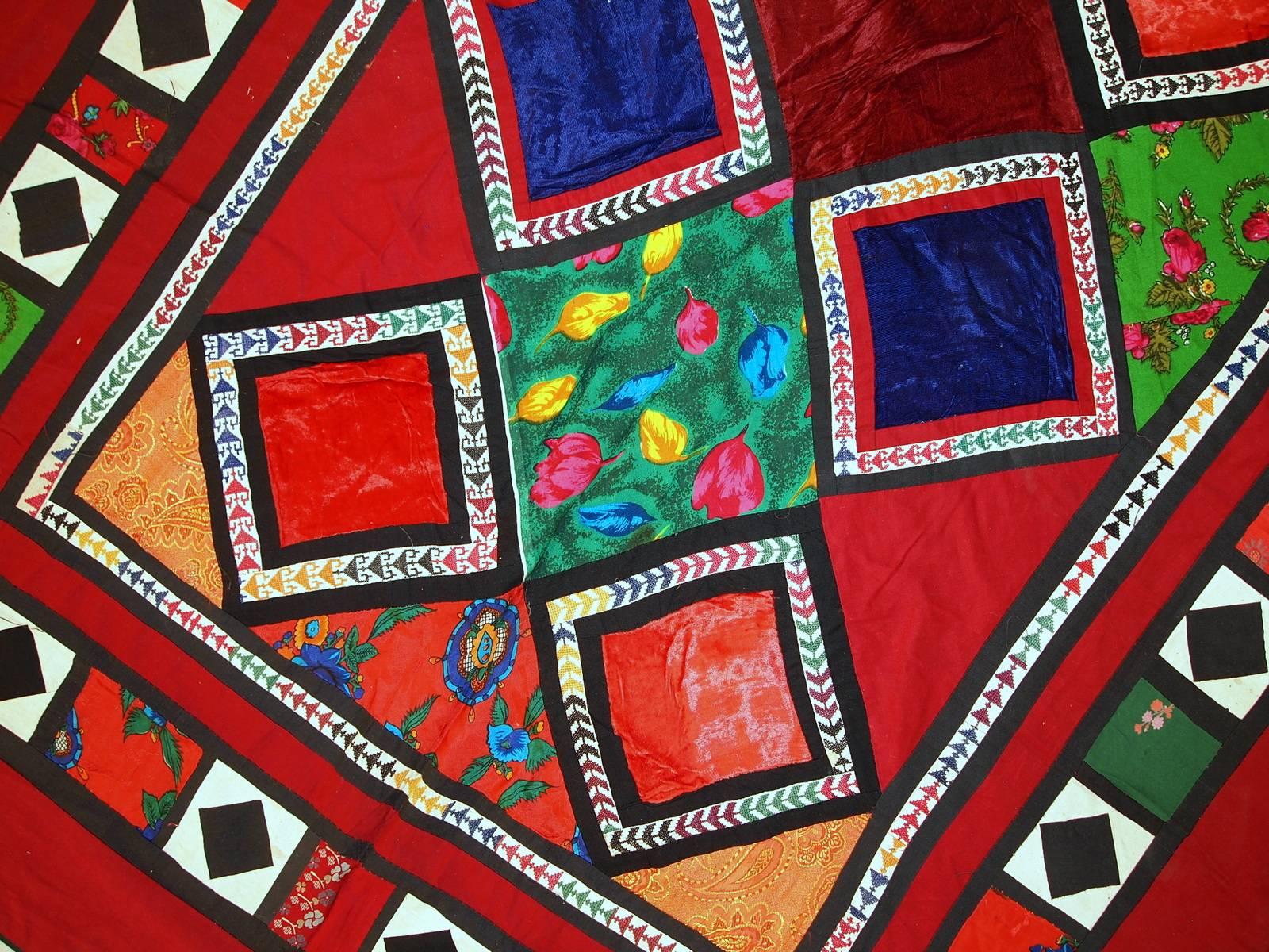 Handmade Vintage Uzbek Suzani Patchwork, 1960s, 1C46 2