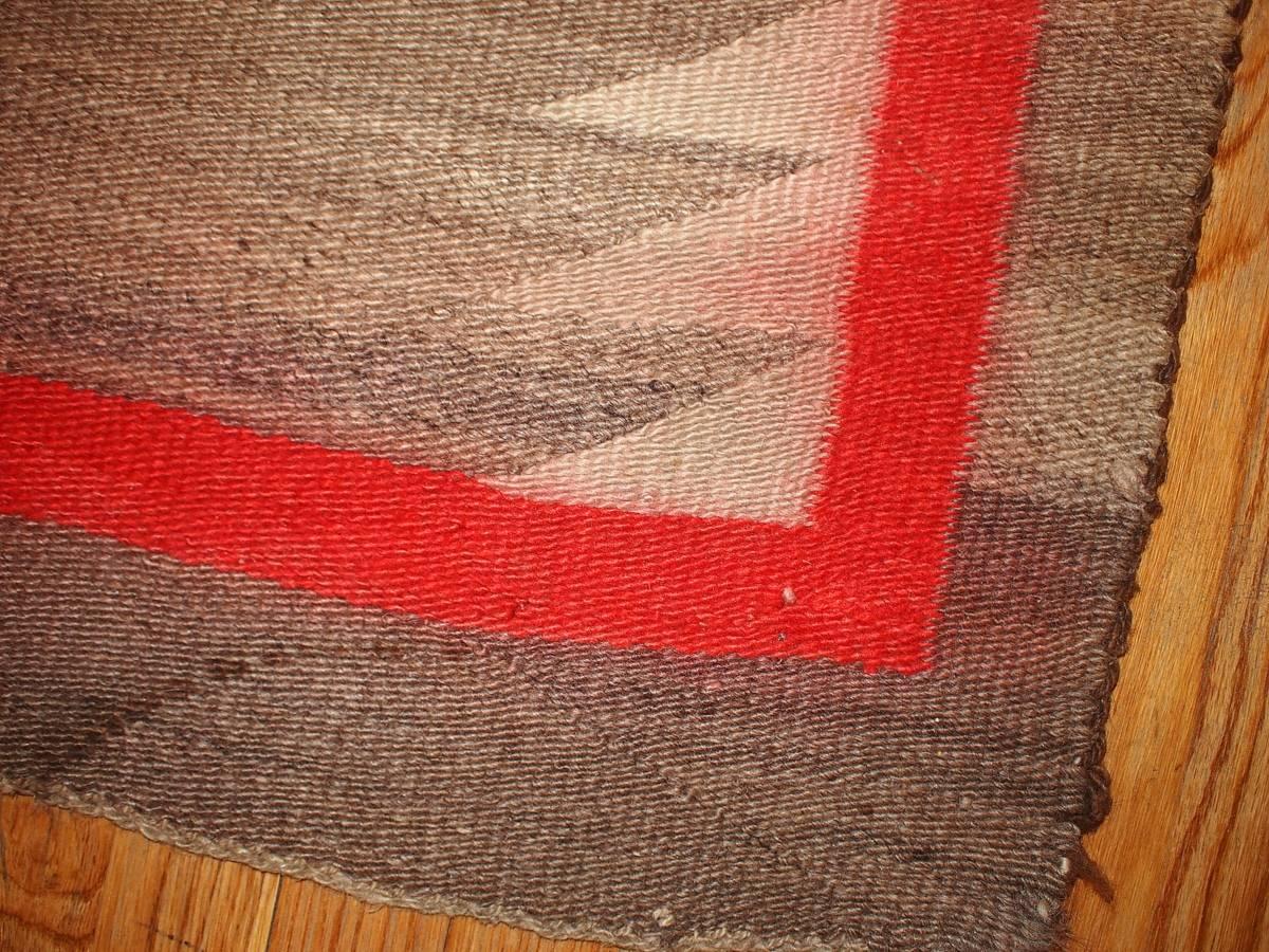 Handmade Antique Native-American Navajo Rug, 1900s, 1B63 2