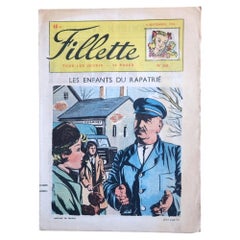 1951 French Fillette Magazine No. 268, Illustrated Story Cover - 2C194