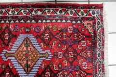 1960s Handmade Wool Rug with Red Medallion, 2.07 × 2.99 ft - 1C1289