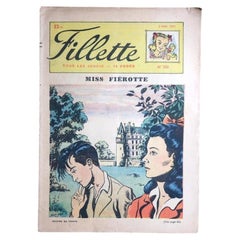 1951 French Fillette Magazine No. 250, Miss Fiérotte Cover - 2C211