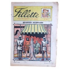 1951 French Fillette Magazine No. 237, Quentin Durward Cover - 2C213
