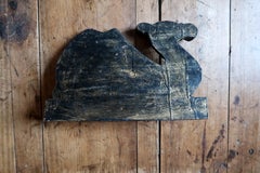 Vintage Camel Wall Rack in Wood with Coloured Glass, Three Hooks - 2C241