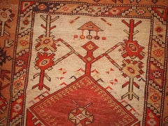 Handmade Antique Turkish Prayer Melas Rug, 1870s