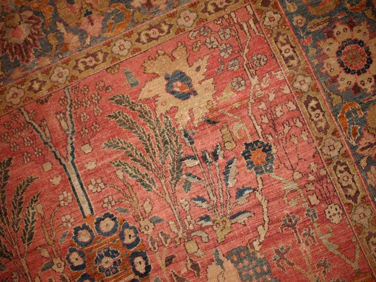 Hand-Knotted Handmade Antique Indian Loristan Oriental Rug, 1880s, 1B143 For Sale