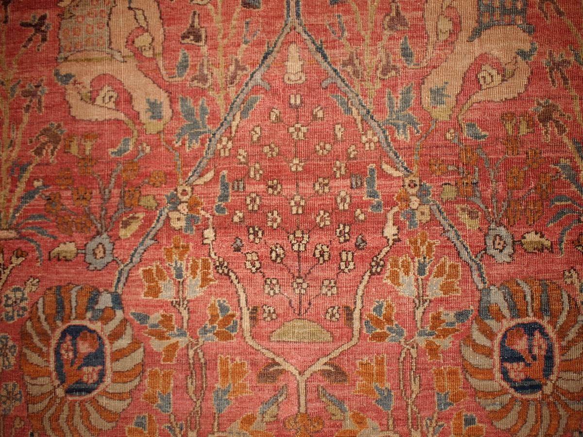Handmade Antique Indian Loristan Oriental Rug, 1880s, 1B143 In Good Condition For Sale In Bordeaux, FR