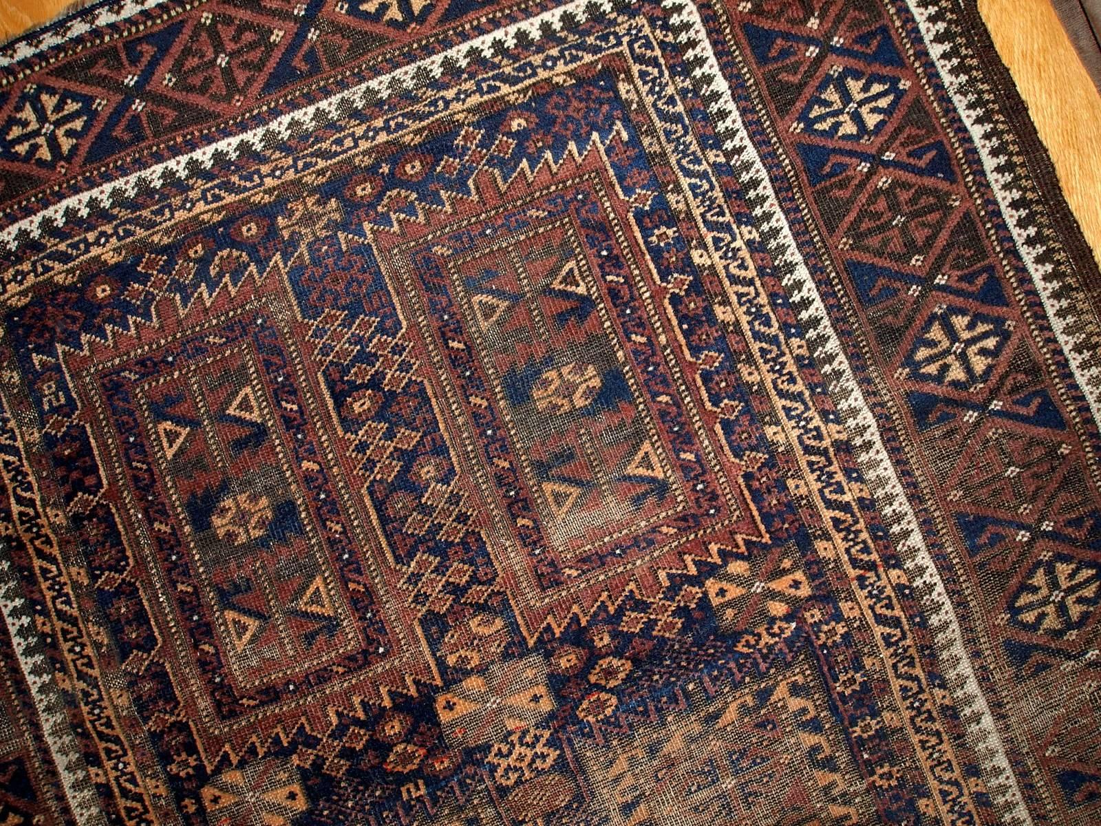 distressed oriental rug