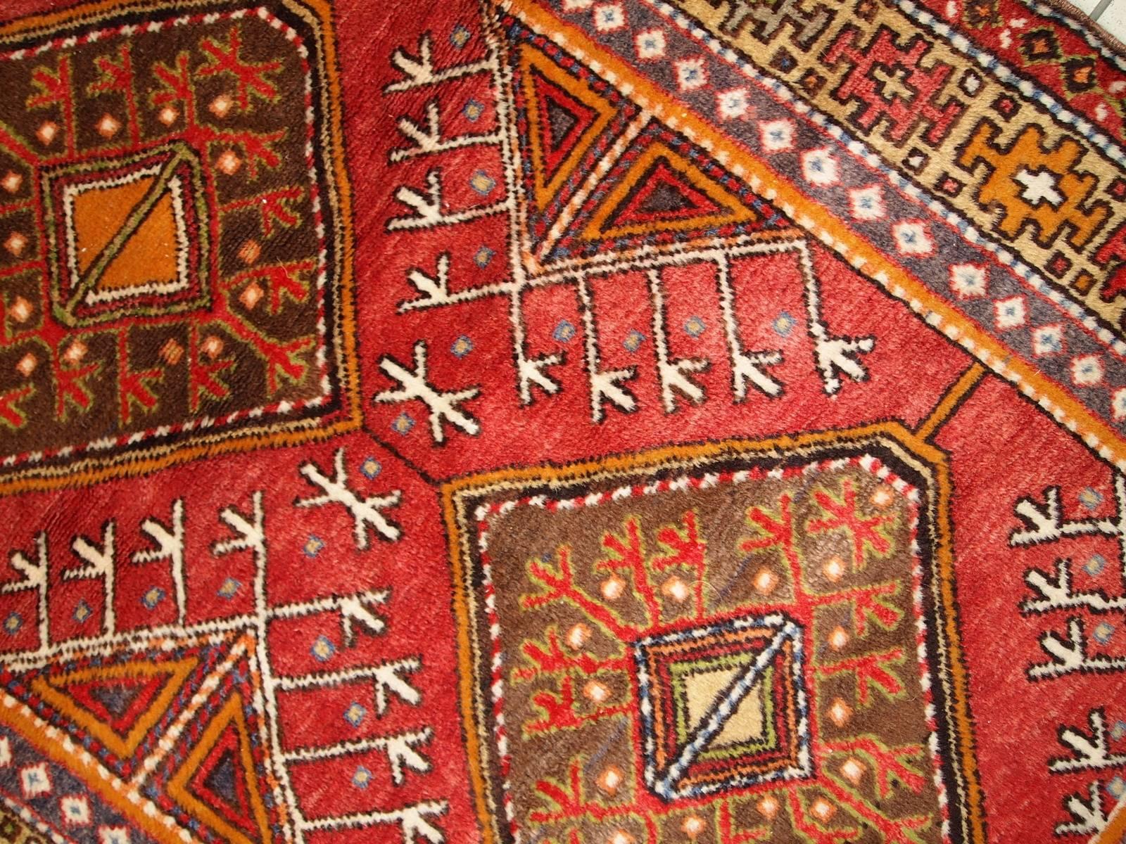 20th Century Handmade Antique Turkish Anatolian Rug, 1920s, 1C282 For Sale