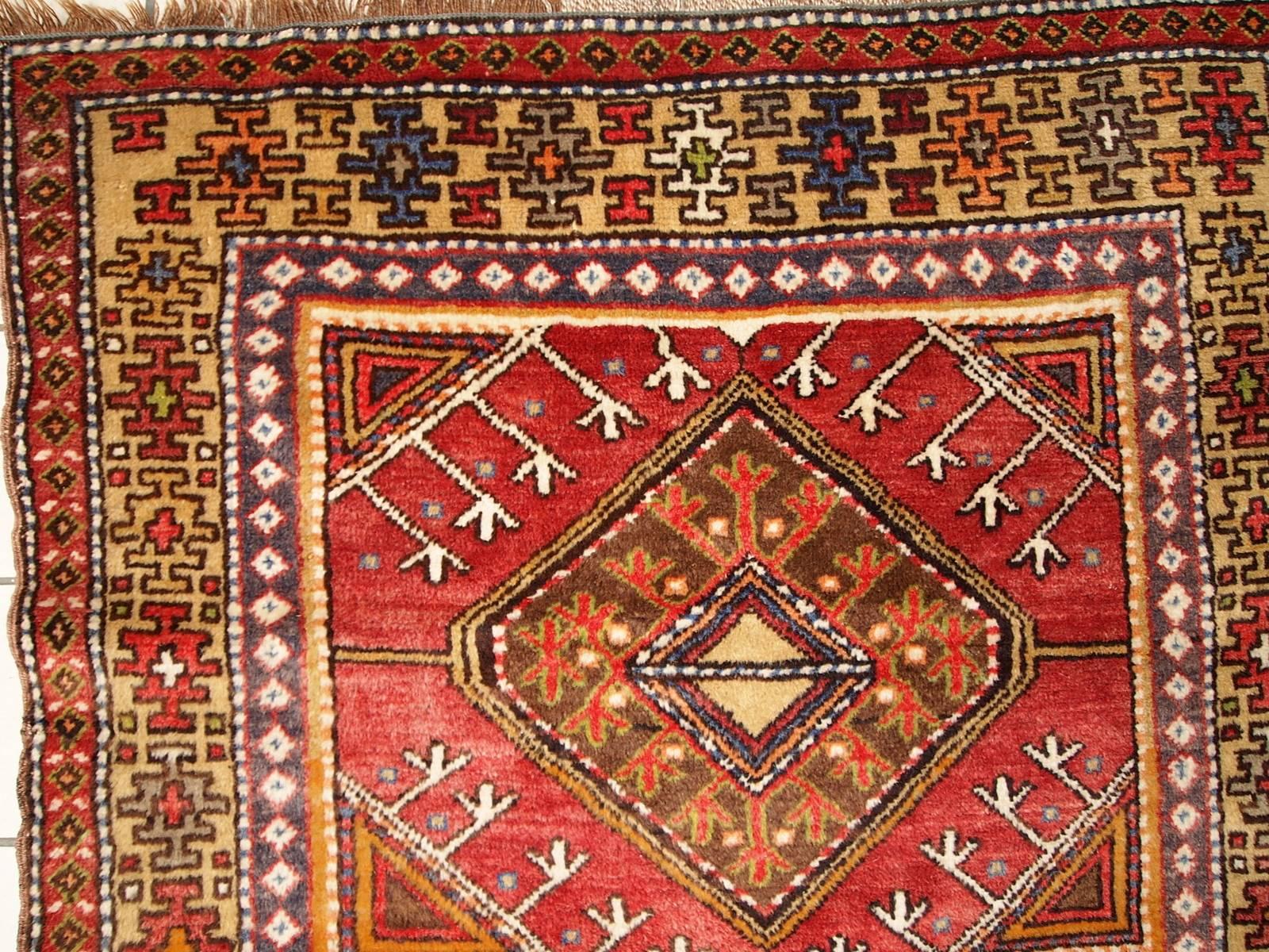 Wool Handmade Antique Turkish Anatolian Rug, 1920s, 1C282