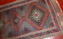 Handmade Antique Collectible Afghan Baluch Rug, 1900s, 1E02