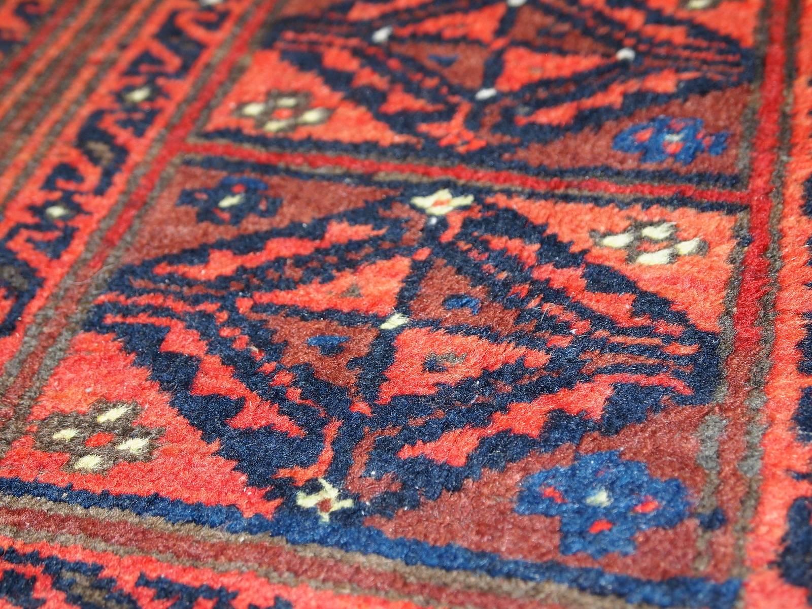 Handmade Antique Afghan Baluch Rug, 1900s 1