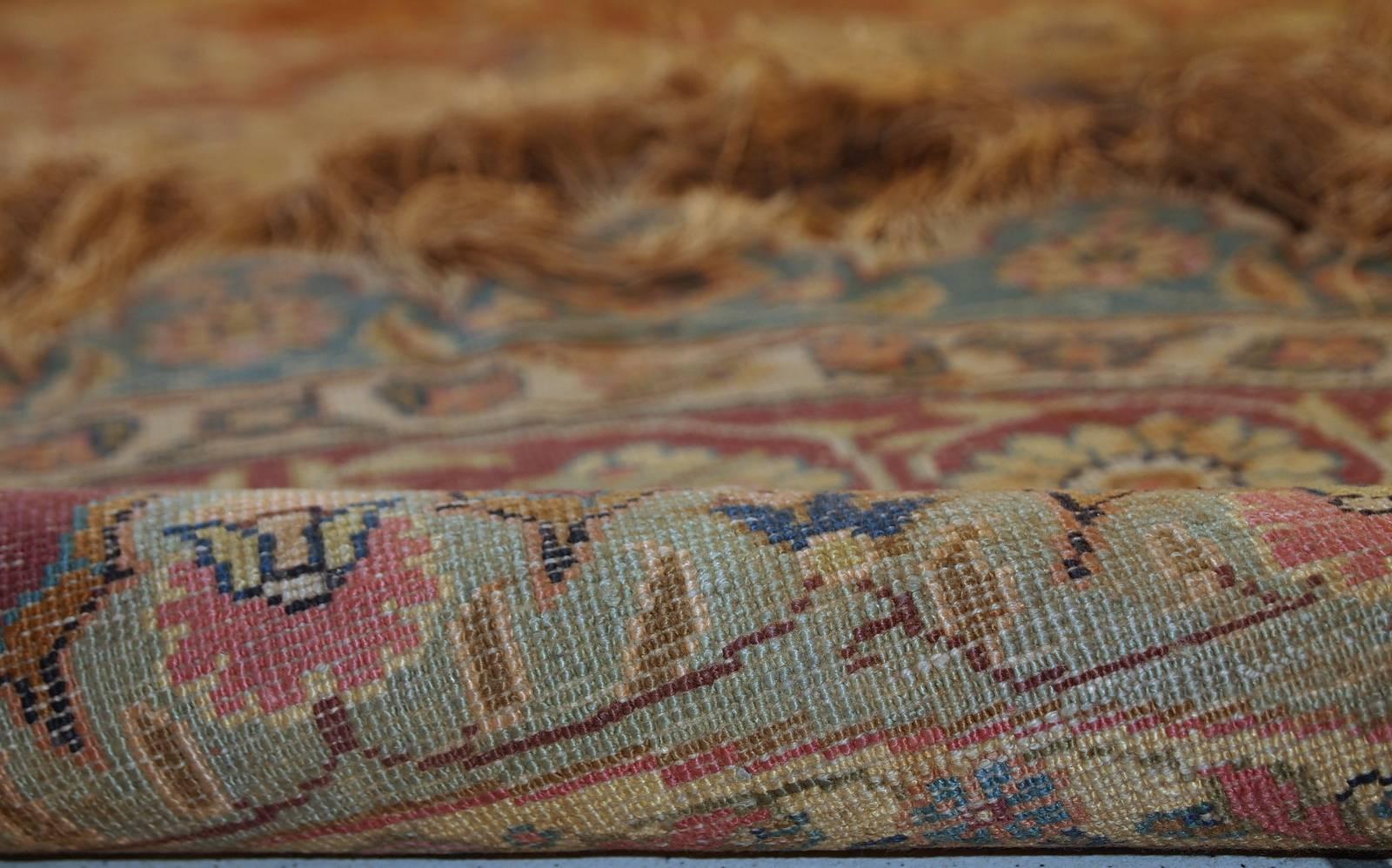 Handmade Antique Silk Turkish Kayseri Rug, 1900s 3