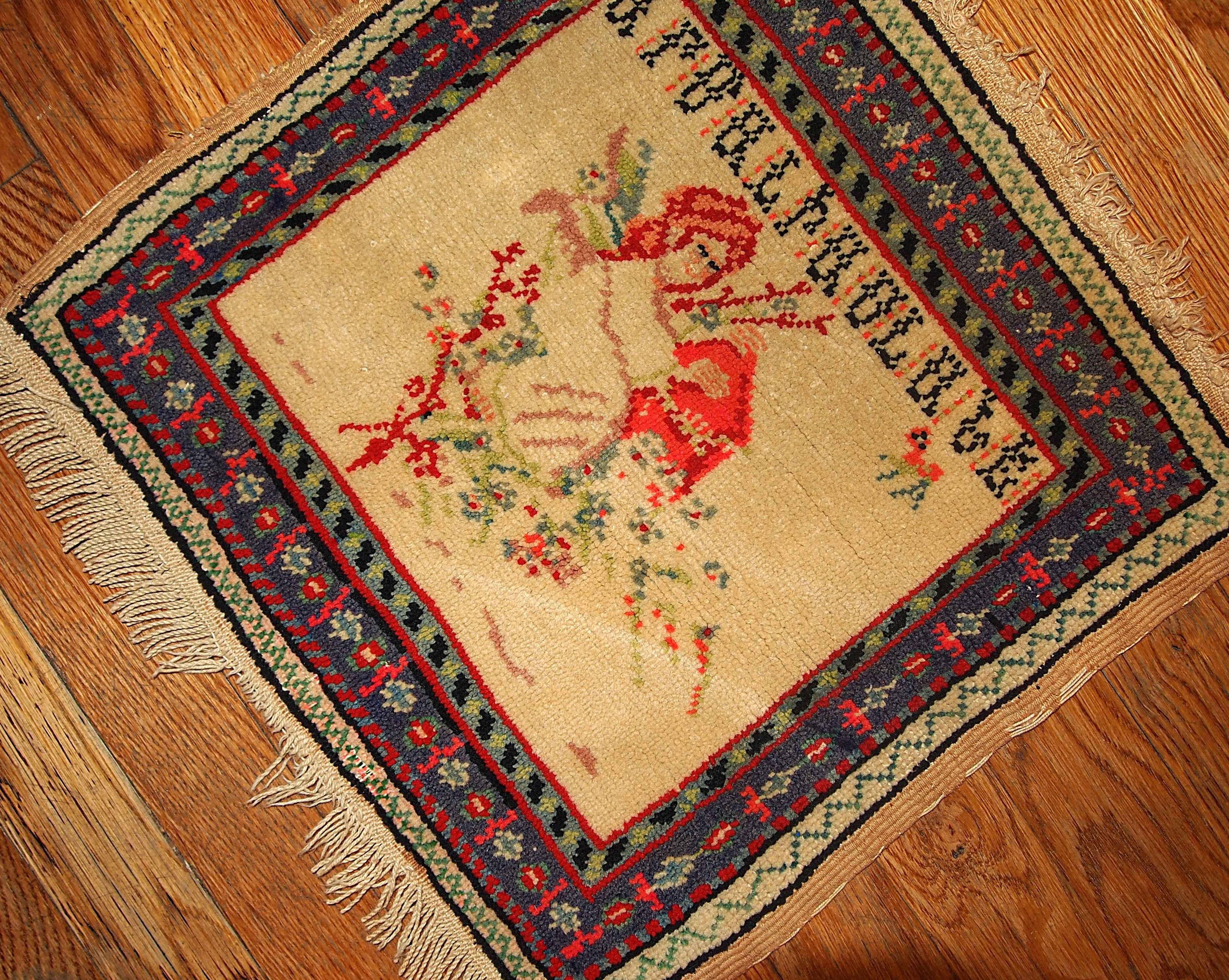 Hand-Knotted Handmade Antique Collectible Armenian Rug, 1900s