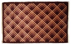 Handmade Antique Art Deco Chinese Rug, 1920s, 1B389