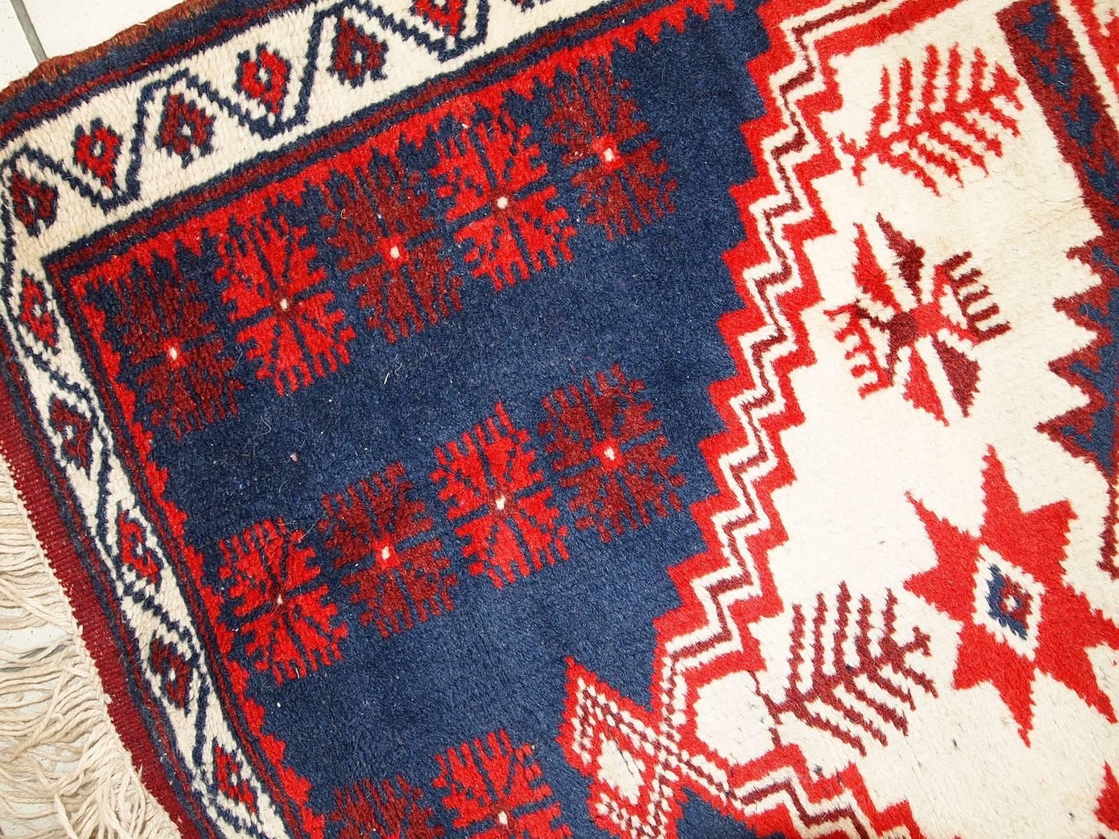 Handgefertigter türkischer Anatolischer Vintage-Teppich, 1970er Jahre, 1C325 (Wolle) im Angebot
