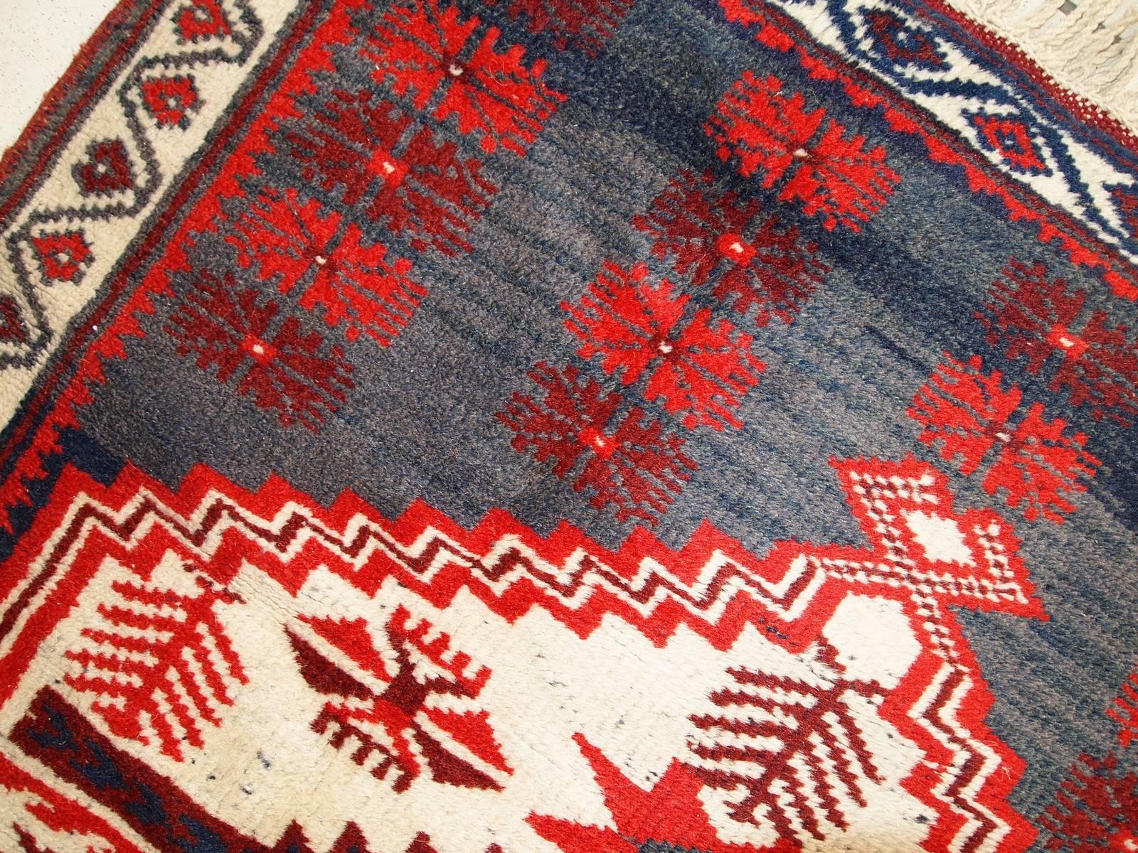 Handgefertigter türkischer Anatolischer Vintage-Teppich, 1970er Jahre, 1C325 im Angebot 1