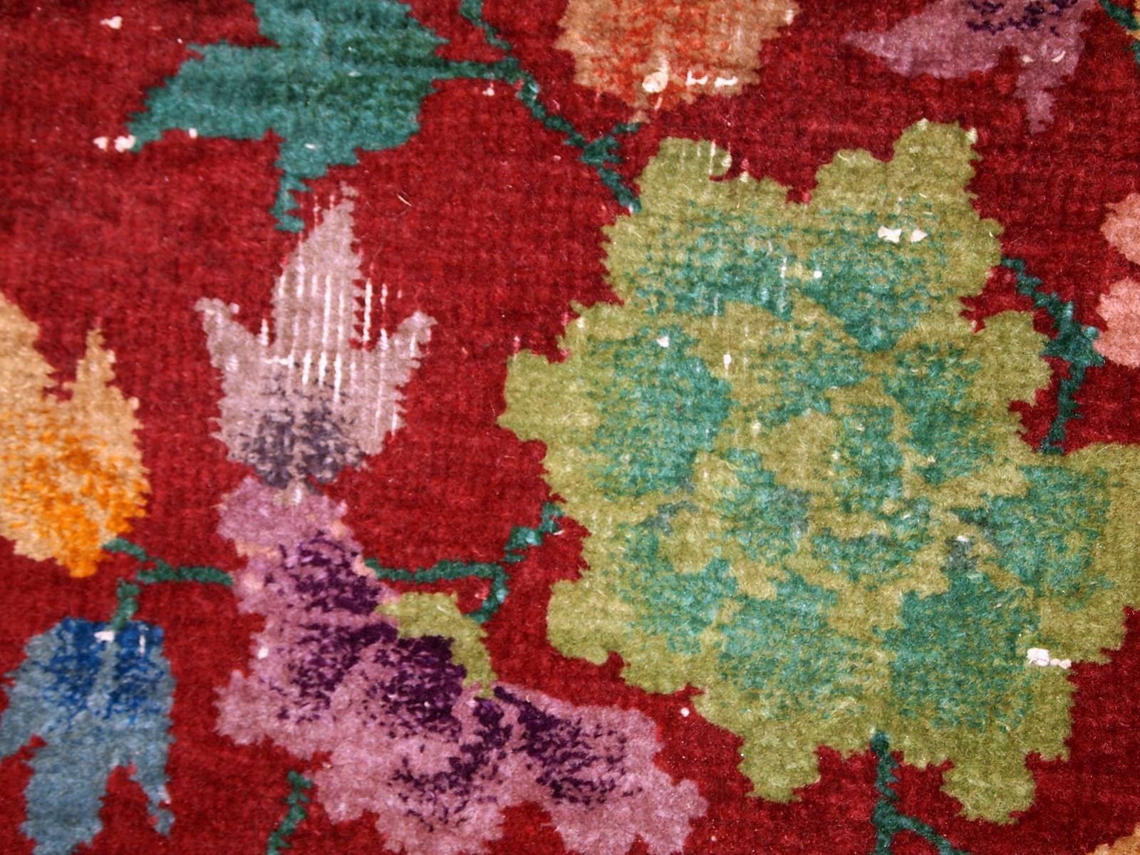 Handgefertigter antiker chinesischer Art-Déco-Teppich, 1920er Jahre, 1C331 (20. Jahrhundert) im Angebot